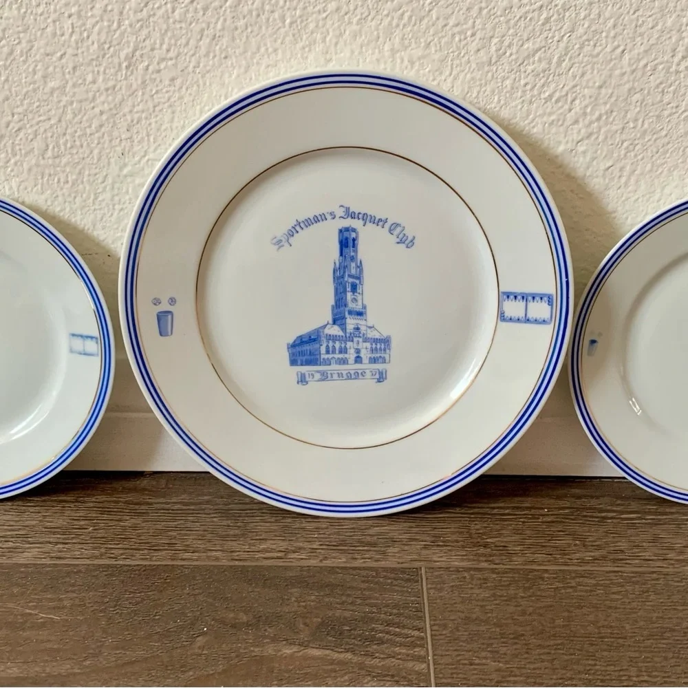 Porcelain Cerabel Plates 3 Belgium 1960s